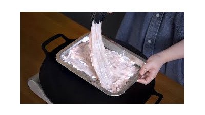 대창 1000g 기름 뜯어내고 굽기