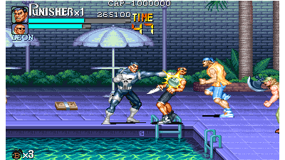 The Punisher (bootleg set 3 (with PIC16c57), 930422 etc) [Bootleg, No sound]