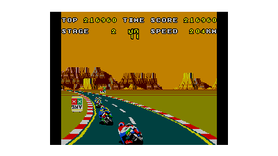 Hang-On Jr. [Graphics issues on the Game Over screen]