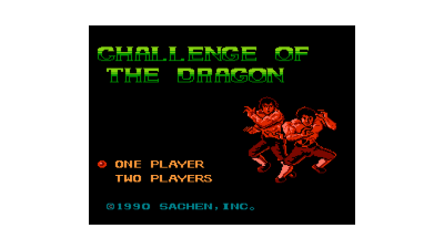 Challenge of the Dragon (Asia) (Unl) (Sachen) (NES)